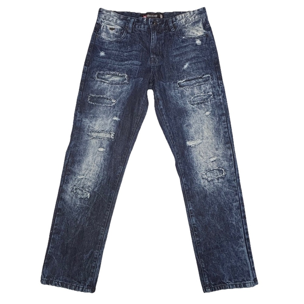 Southpole Jeans 32x30 Distressed Ripped Blue‎ Acid Wash Denim Y2K Streetwear VTG